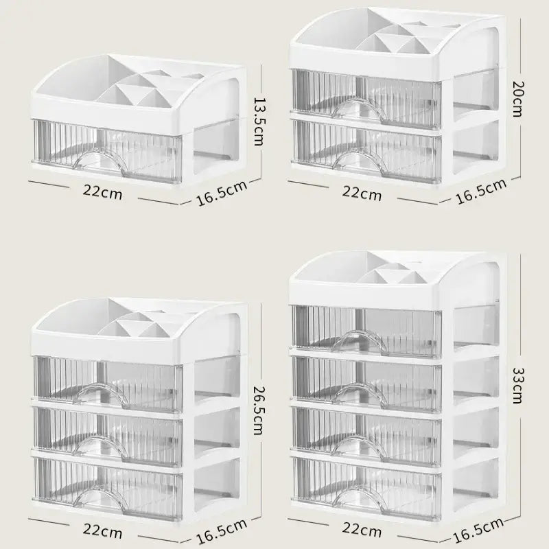 White Tiered Makeup Organizer