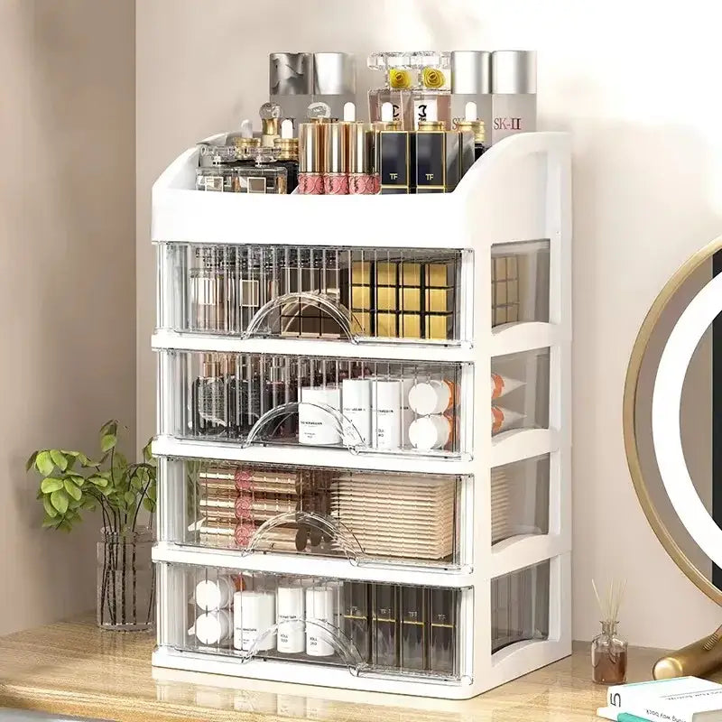 White Tiered Makeup Organizer