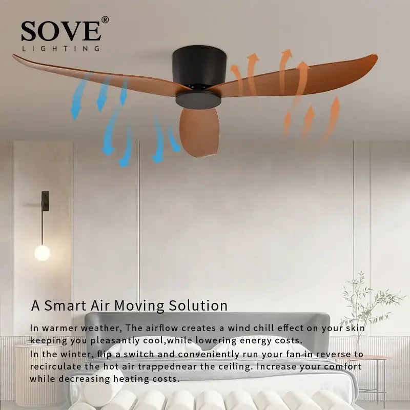 White DC Motor Ceiling Fan