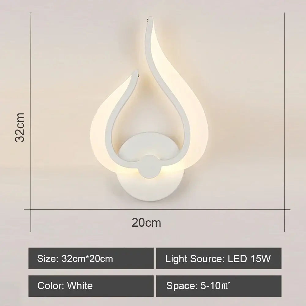 White Acrylic Wall Sconce for Corridor Lighting