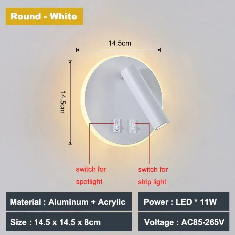 White Adjustable Wall Sconce