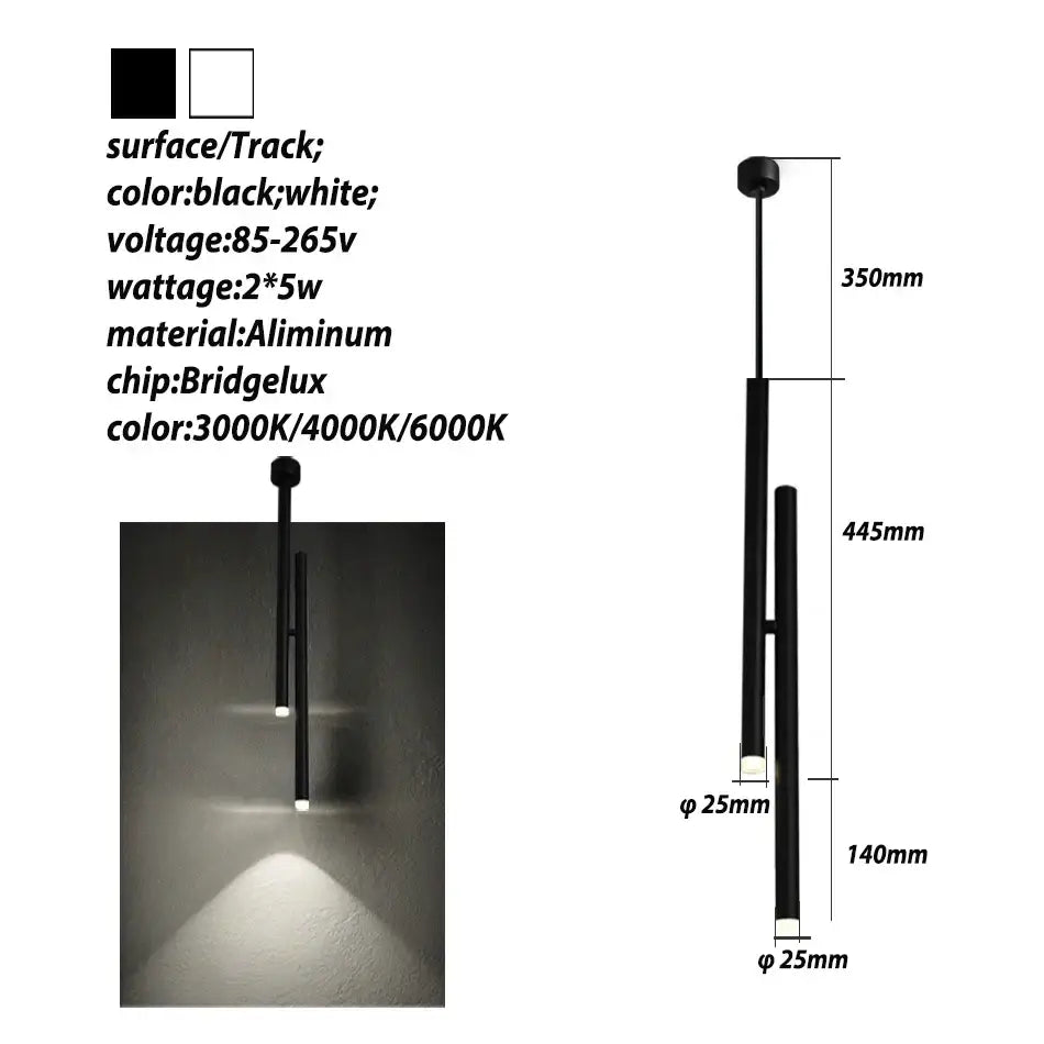 White Double Angle Spotlights