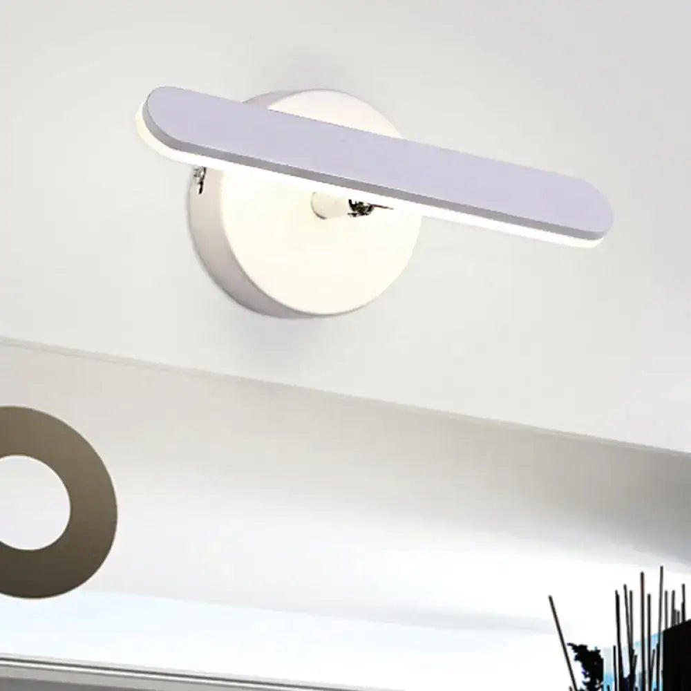 White Linear Adjustable LED Sconce