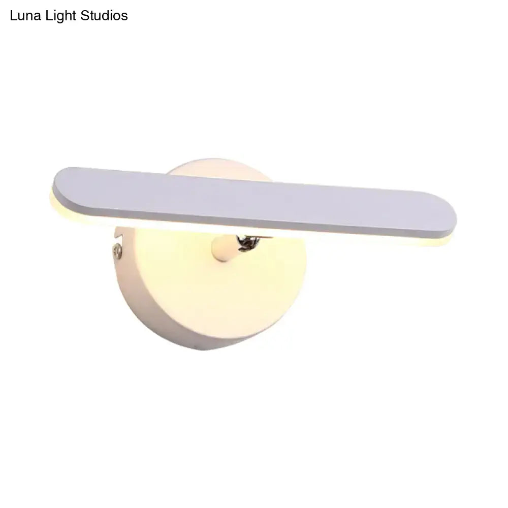 White Linear Adjustable LED Sconce