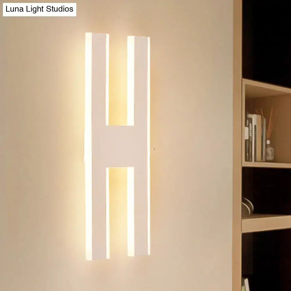 White Alphabet LED Sconce