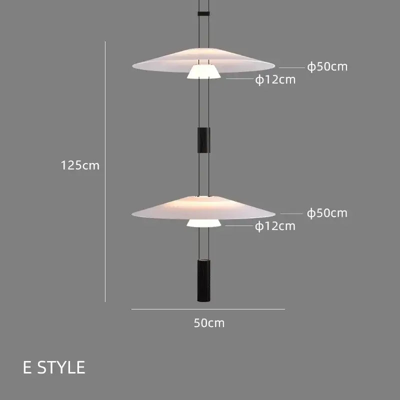 White Circular Pendant Light