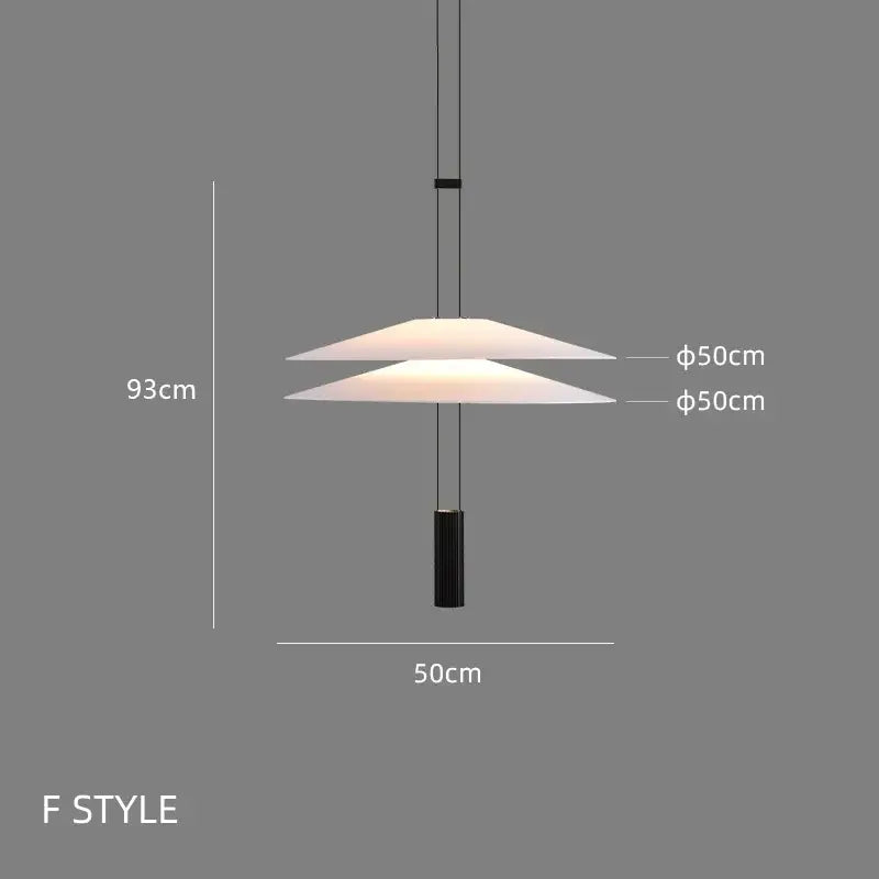 White Circular Pendant Light