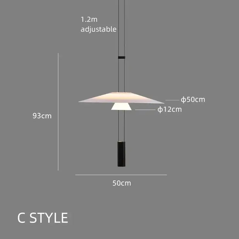 White Circular Pendant Light