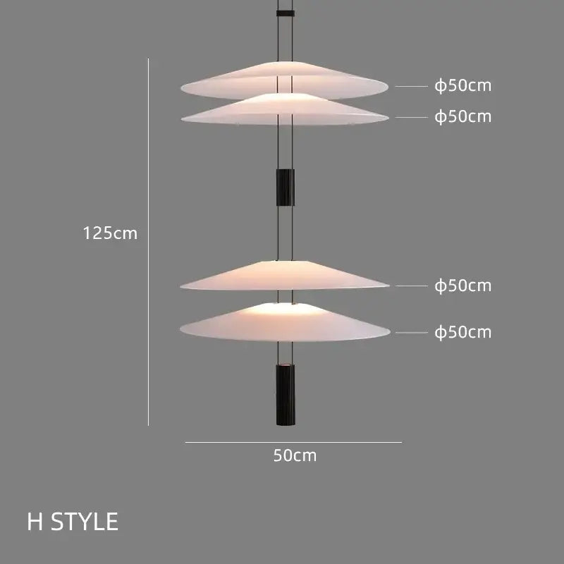 White Circular Pendant Light