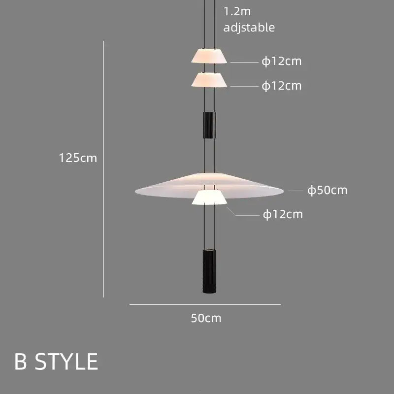 White Circular Pendant Light