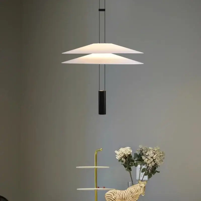 White Circular Pendant Light