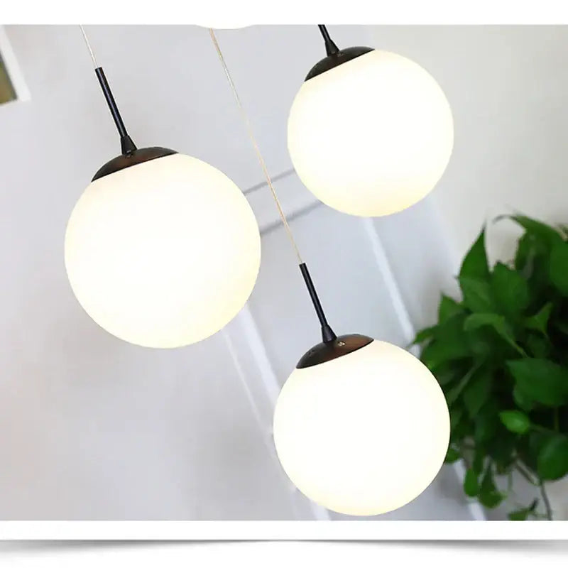 Cream Glass Ball Chandelier