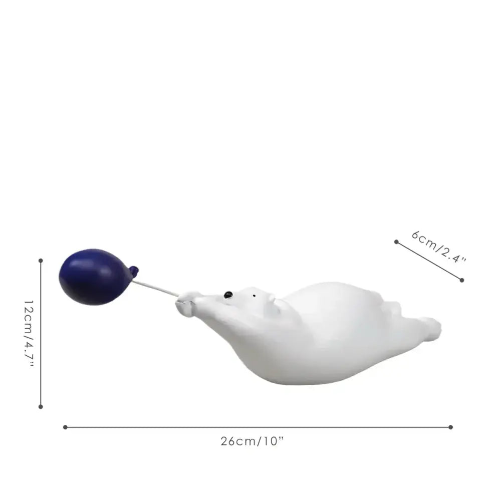 Flying Bear Balloon Figurine