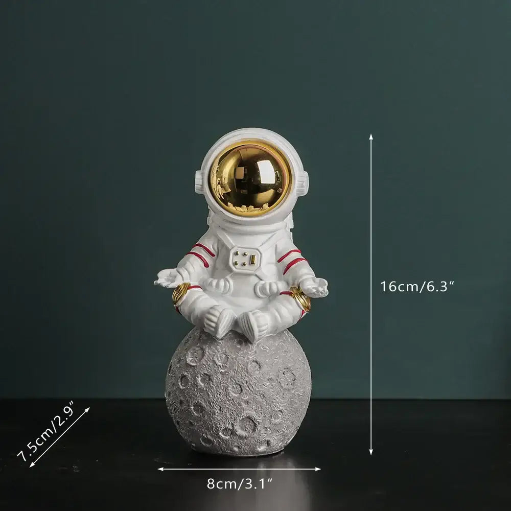 Gold Astronaut Figurines Decor
