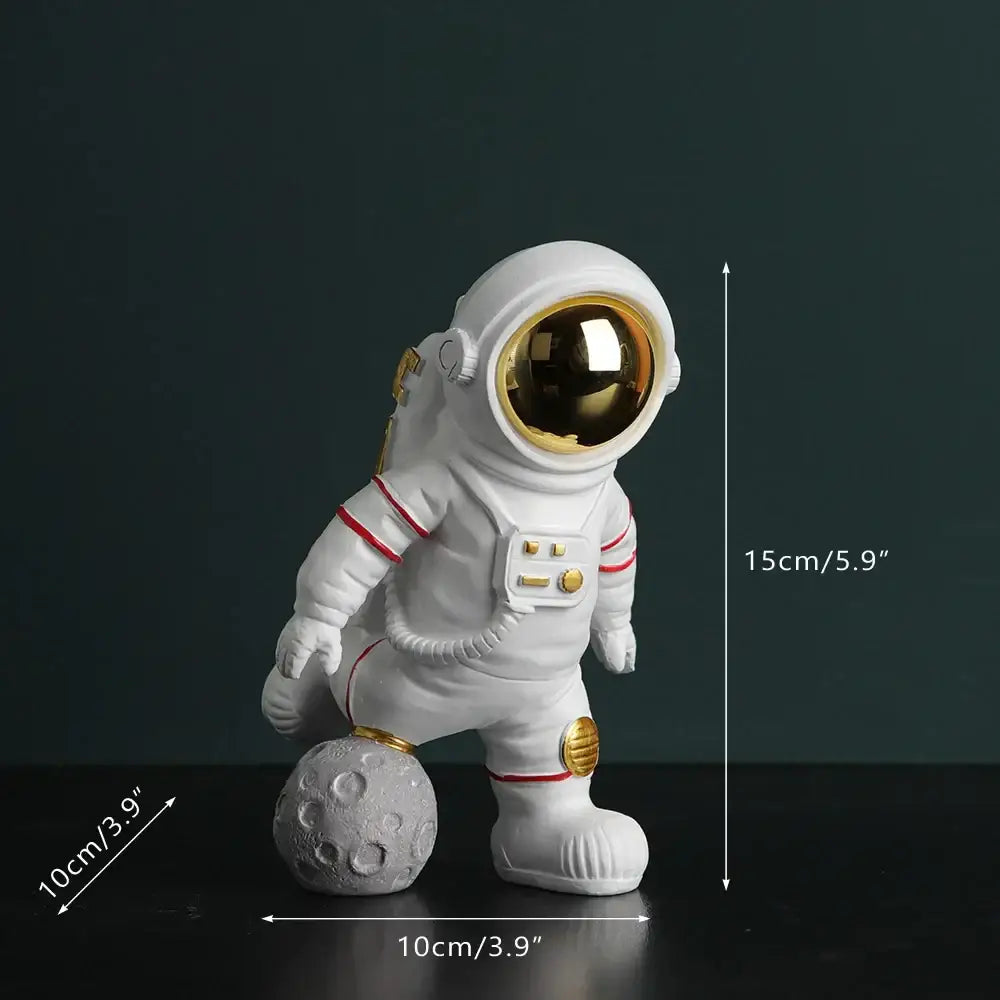 Gold Astronaut Figurines Decor