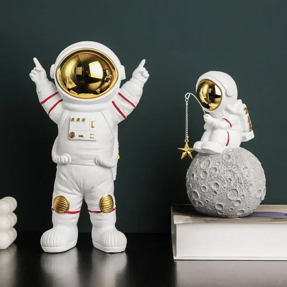 Gold Astronaut Figurines Decor