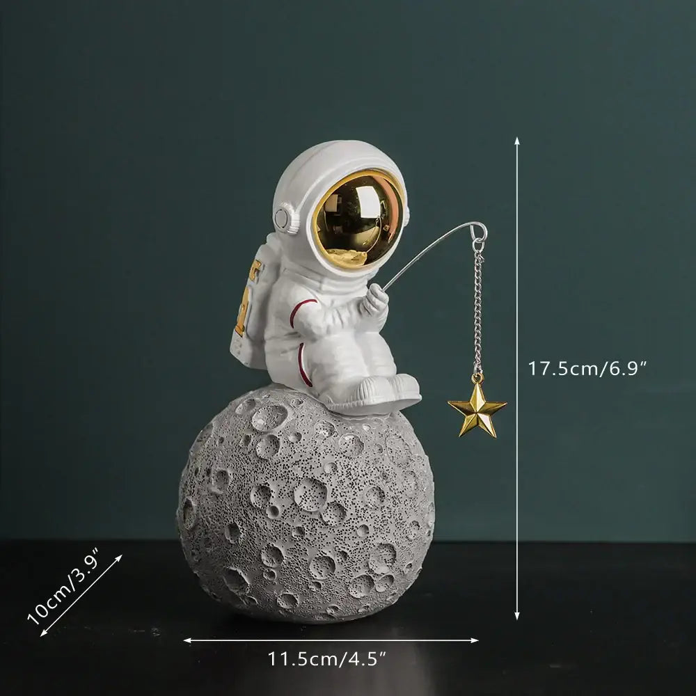 Gold Astronaut Figurines Decor