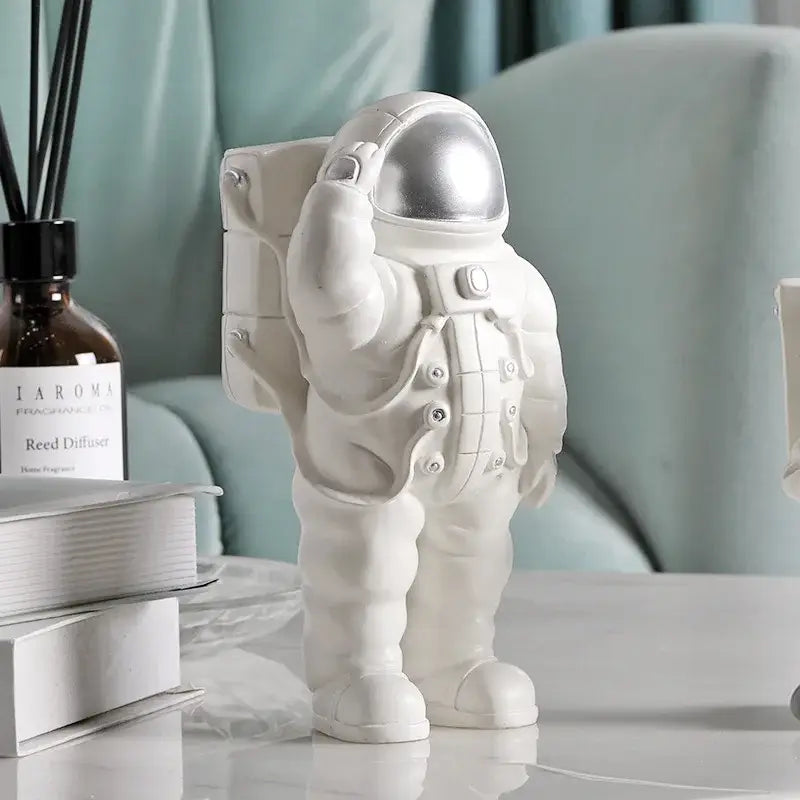 White Gold Astronaut Phone Holder