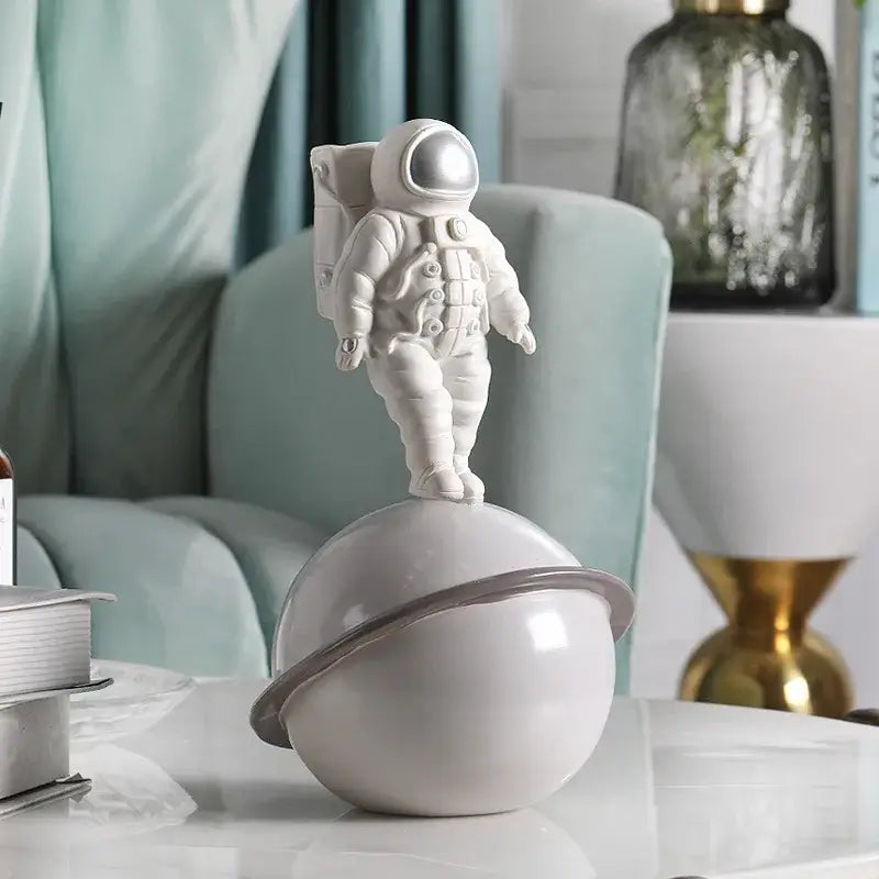 White Gold Astronaut Phone Holder