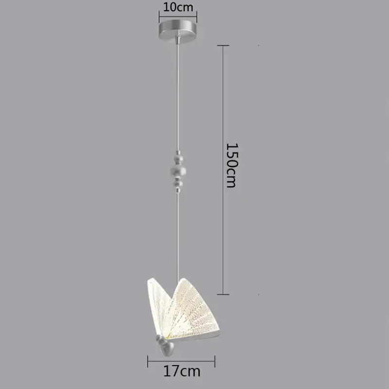 White Gold Butterfly Pendant
