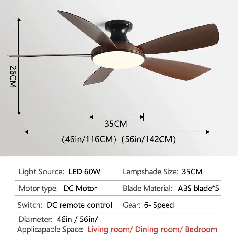 Brown Ceiling Fan Light