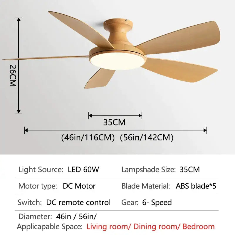 Brown Ceiling Fan Light