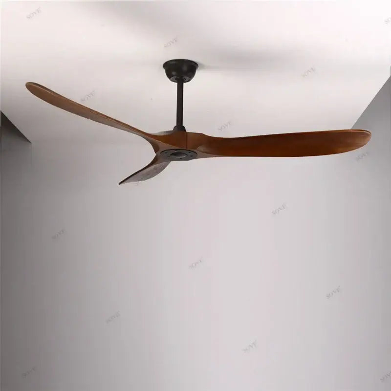White Wood 60-Inch Remote Ceiling Fan