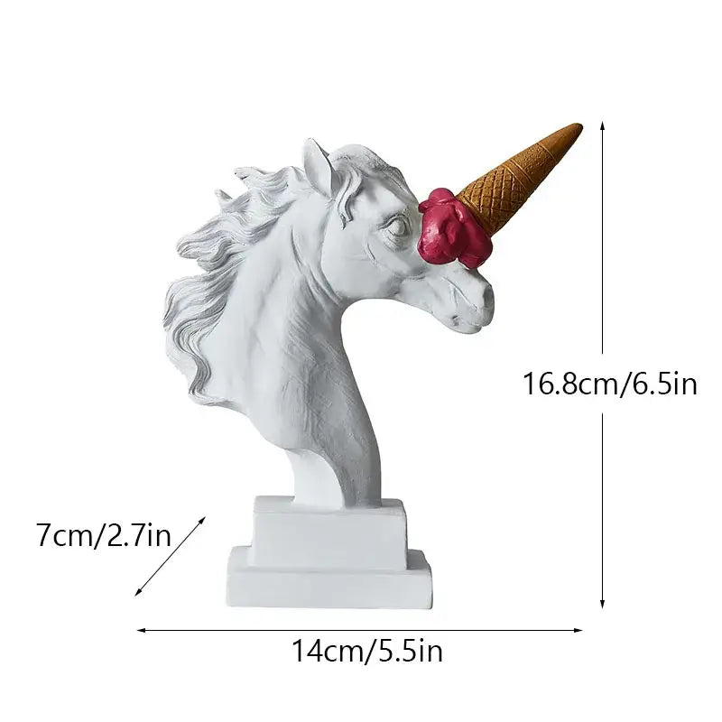 Pink Horse Head Sculpture