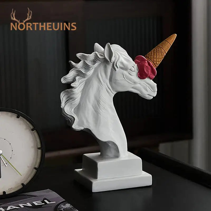 Pink Horse Head Sculpture