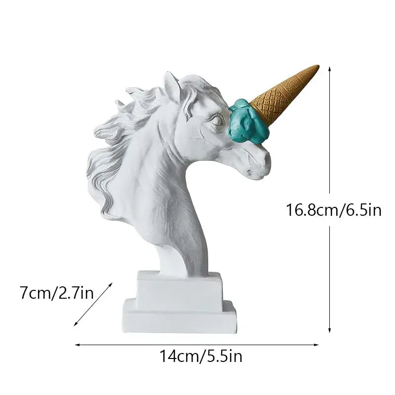 Pink Horse Head Sculpture