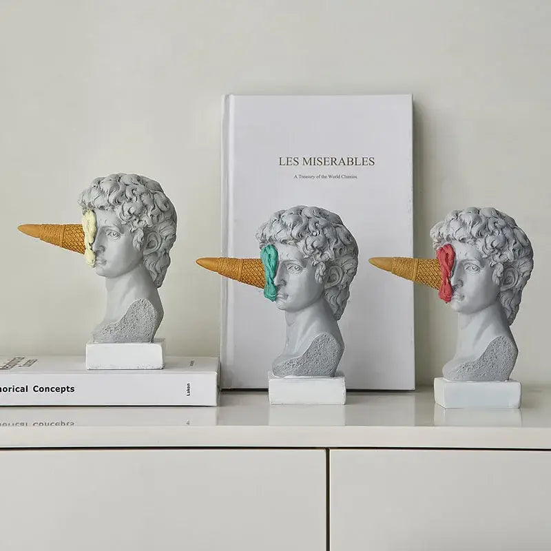 Pink Horse Head Sculpture