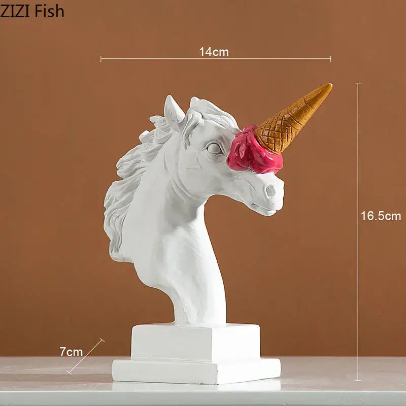 White Horsehead Statue