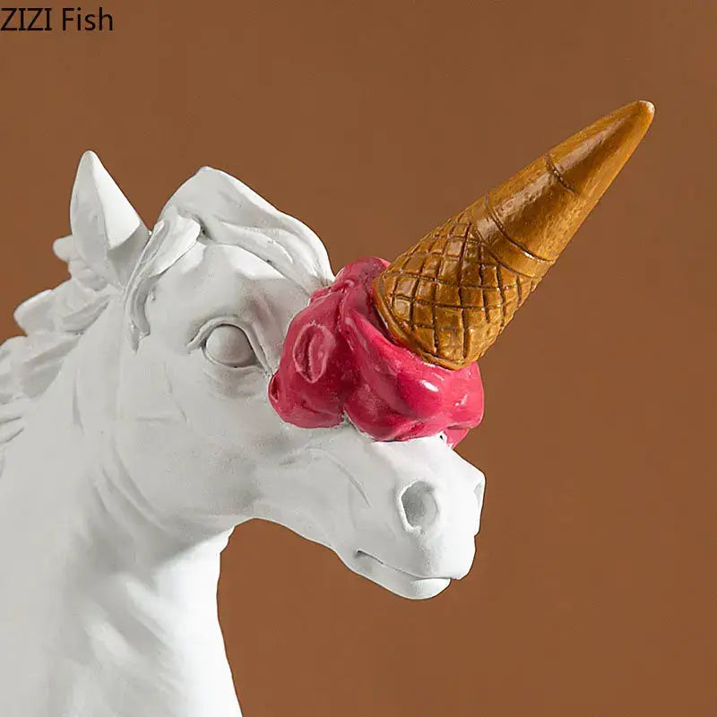 White Horsehead Statue