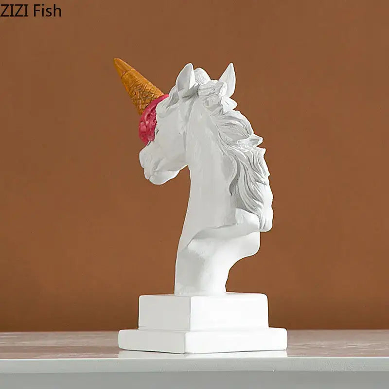 White Horsehead Statue