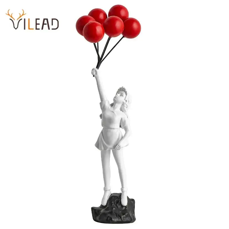 Red Balloon Girl Sculpture