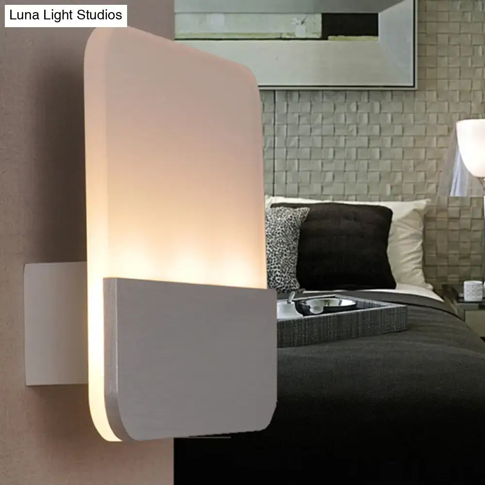 Silver LED Sconce Light