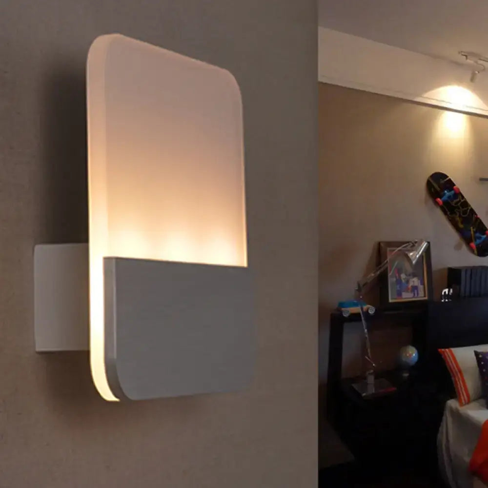 Silver LED Sconce Light