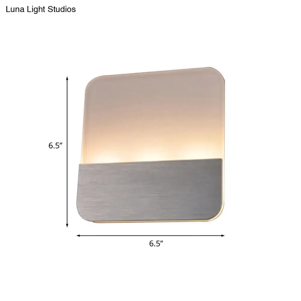 Silver LED Sconce Light