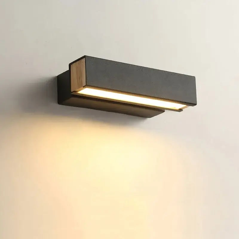 White Wood Wall Lamp