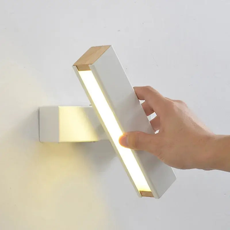 White Wood Wall Lamp