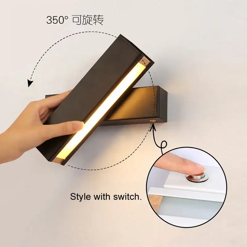 White Wood Wall Lamp