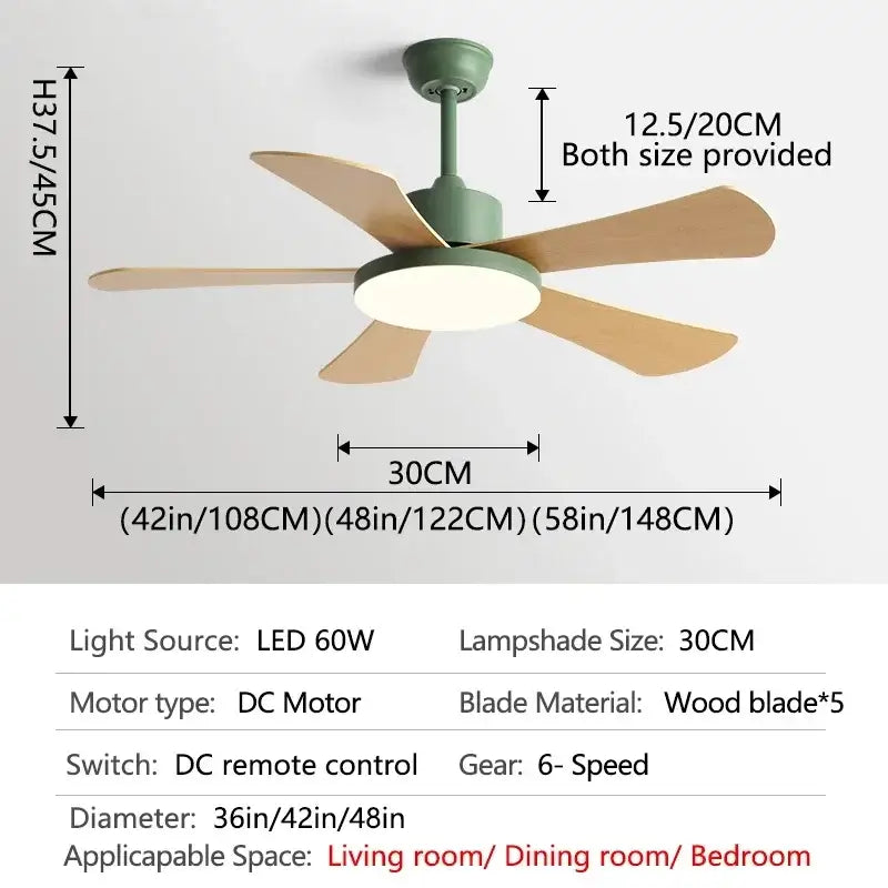 Green Leaf Ceiling Fan