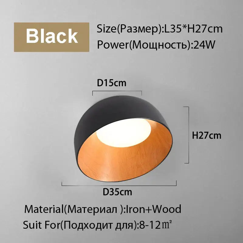 White Wood Dome Light