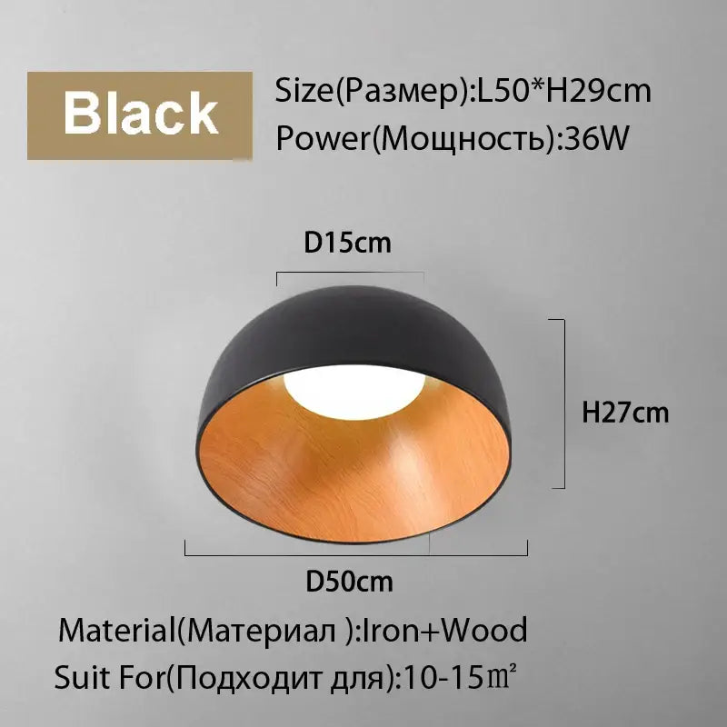 White Wood Dome Light