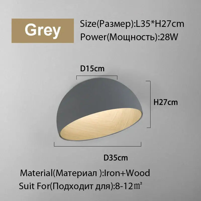 White Wood Dome Light