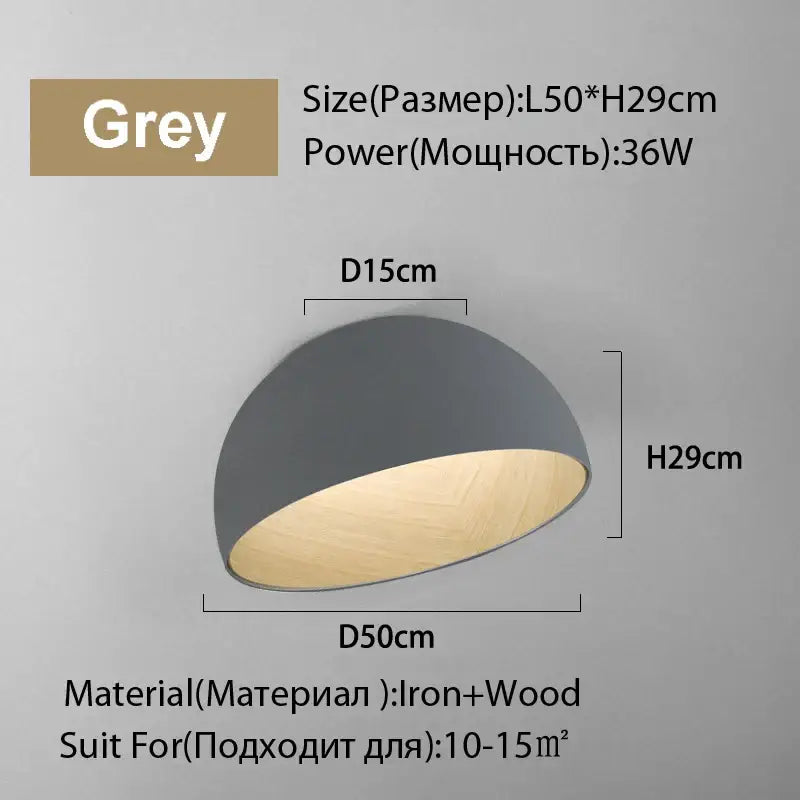 White Wood Dome Light