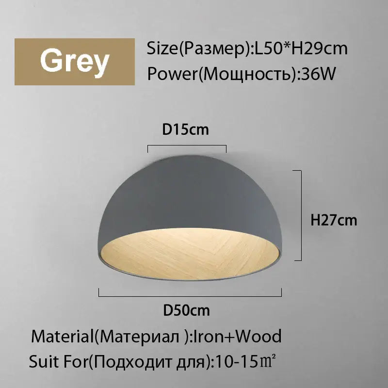 White Wood Dome Light