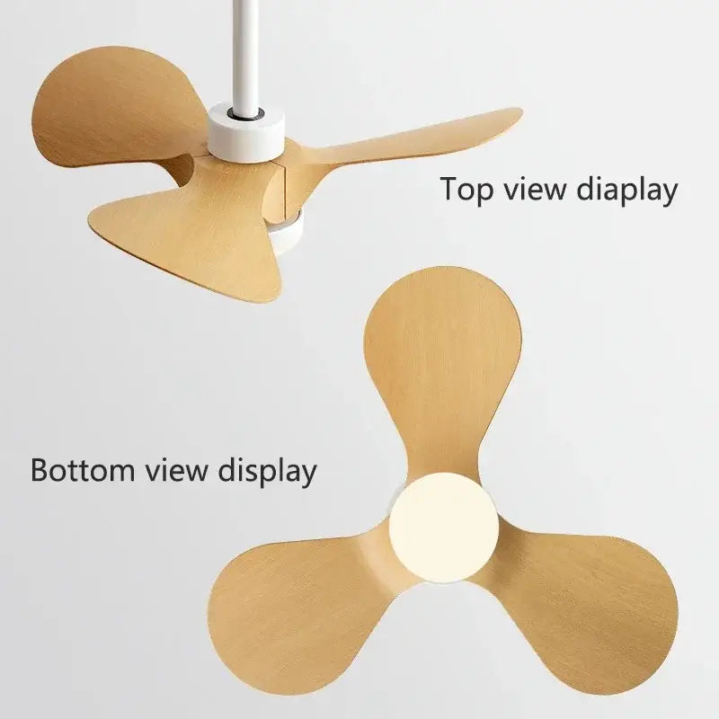 White Wood Mini Fan