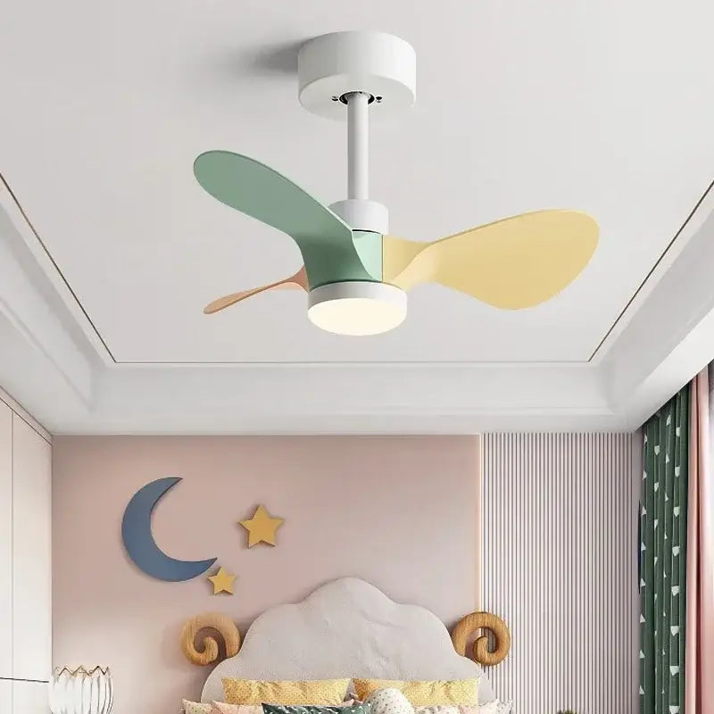 White Wood Mini Fan