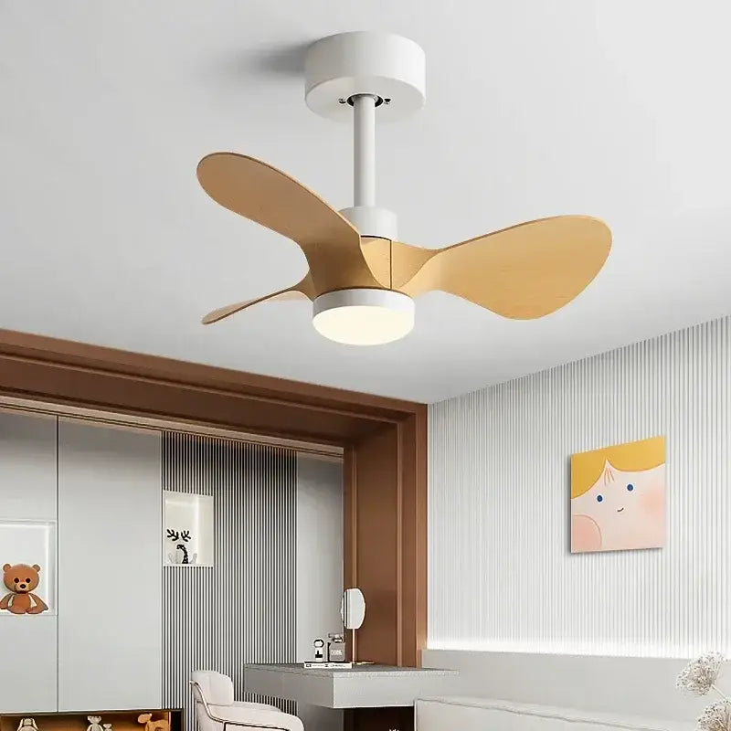 White Wood Mini Fan